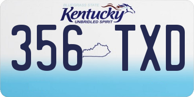 KY license plate 356TXD
