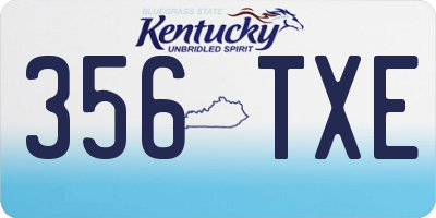 KY license plate 356TXE