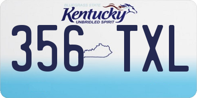 KY license plate 356TXL