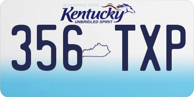 KY license plate 356TXP