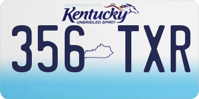 KY license plate 356TXR