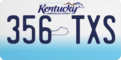 KY license plate 356TXS