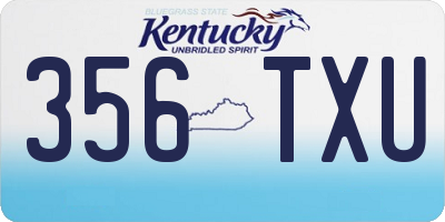 KY license plate 356TXU