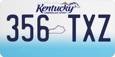 KY license plate 356TXZ