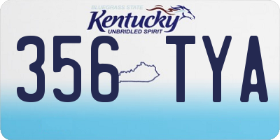 KY license plate 356TYA