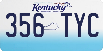 KY license plate 356TYC