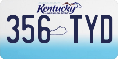 KY license plate 356TYD