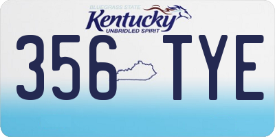 KY license plate 356TYE