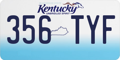 KY license plate 356TYF