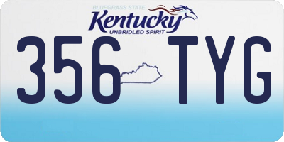 KY license plate 356TYG
