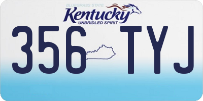 KY license plate 356TYJ