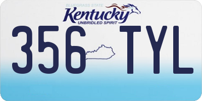 KY license plate 356TYL