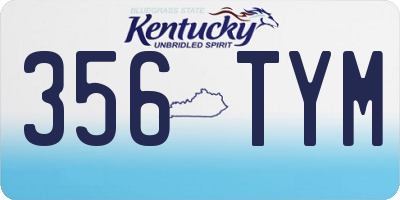 KY license plate 356TYM