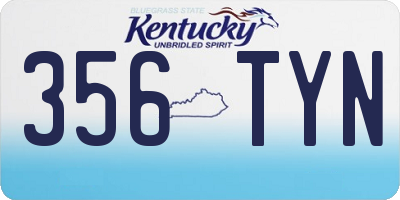 KY license plate 356TYN