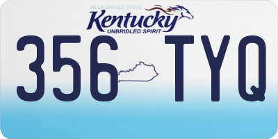 KY license plate 356TYQ