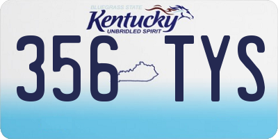 KY license plate 356TYS