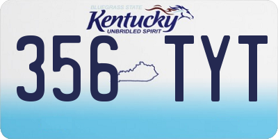 KY license plate 356TYT