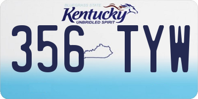KY license plate 356TYW