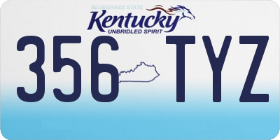 KY license plate 356TYZ