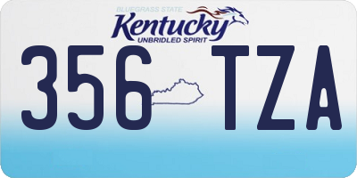 KY license plate 356TZA