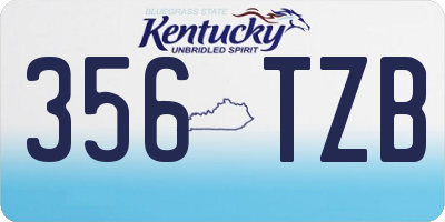 KY license plate 356TZB