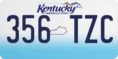 KY license plate 356TZC