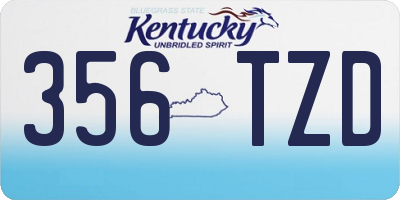 KY license plate 356TZD