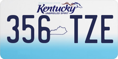 KY license plate 356TZE