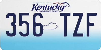 KY license plate 356TZF