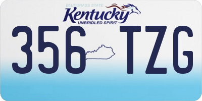 KY license plate 356TZG