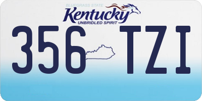 KY license plate 356TZI