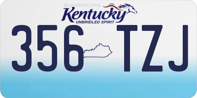 KY license plate 356TZJ