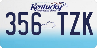 KY license plate 356TZK
