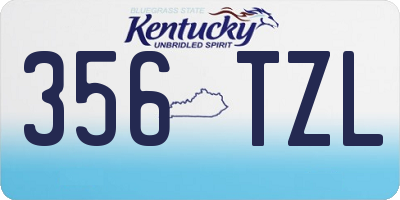 KY license plate 356TZL