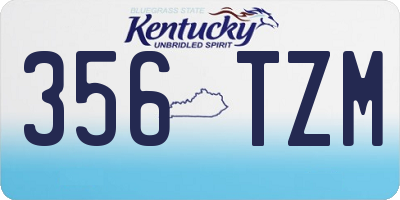 KY license plate 356TZM