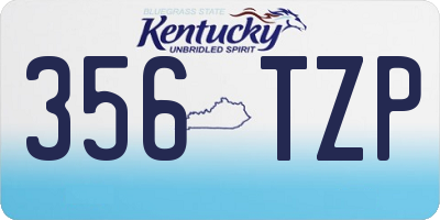 KY license plate 356TZP