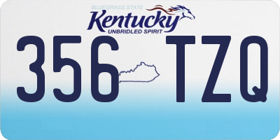 KY license plate 356TZQ