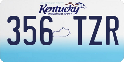 KY license plate 356TZR