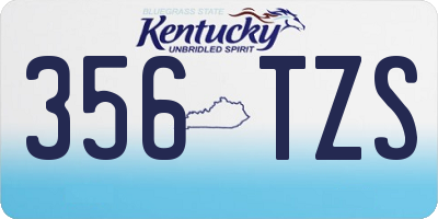 KY license plate 356TZS