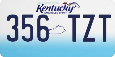 KY license plate 356TZT