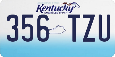 KY license plate 356TZU