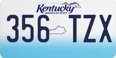 KY license plate 356TZX