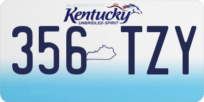 KY license plate 356TZY