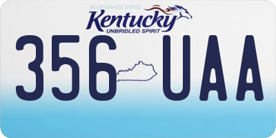 KY license plate 356UAA