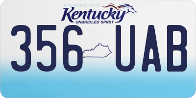 KY license plate 356UAB