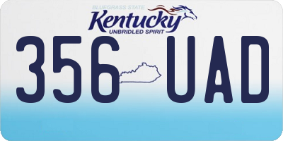 KY license plate 356UAD
