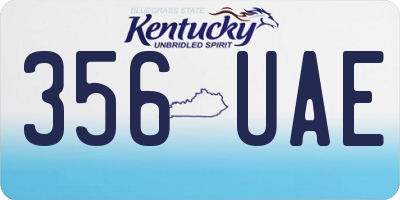 KY license plate 356UAE