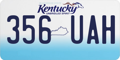 KY license plate 356UAH