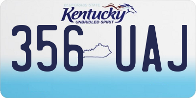 KY license plate 356UAJ