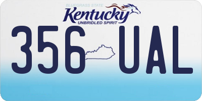 KY license plate 356UAL